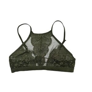 Victoria's Secret Halter Bra XS Lace Crochet Boho‎ Coquette Intimates